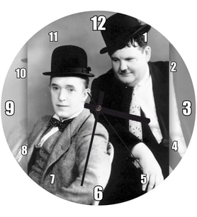 Cakatablo  Arthur Stanley Jefferson ve Oliver Hardy Duvar Saati