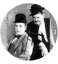 Cakatablo  Arthur Stanley Jefferson ve Oliver Hardy Duvar Saati