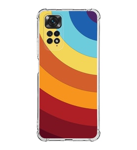 Xiaomi Redmi Note 11s Kamera ve Köşe  Korumalı Antishock Kapak Renk Cümbüşü Tasarımlı Şeffaf Kılıf