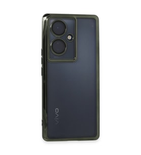 Vivo V29 Lite Kılıf Kamera Korumalı Lensli Silikon - Yeşil