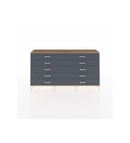 Arges Konsol 10 Çekmeceli  176x30x99 Çam-Çam/Antrasit