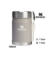Stanley Classic Legendary Kaşıklı Yemek Termosu 0.4L Termos Kamp Matara (Gri)