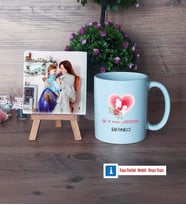 Anneler Günü Hediyesi Fotoğraflı Dekoratif Taş, Kupa Bardak Beyaz Hediye (Model 1)