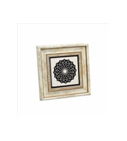 Yuvarlak Rumi Desen Baskılı Taş Tablo 20x20
