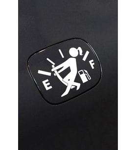 Yakıt Göstergesi Depo Kapağı Sticker 15 Cm