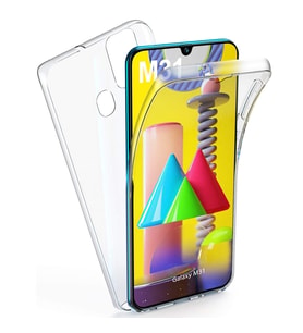 Samsung Galaxy M31 360 Kılıf Şeffaf Ön Arka Korumalı Silikon