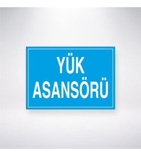 Yük Asansörü 21x35 Arkası Yapışkanlı Levha