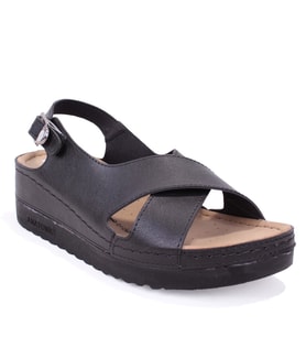 Dagoster DZA37-3031 Siyah Günlük Ortopedik Kadın Sandalet