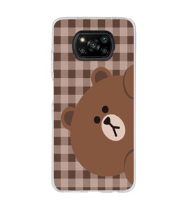Poco X3 PRO / X3 NFC Uyumlu Ayıcık Tasarımlı Şeffaf Telefon Kılıfı