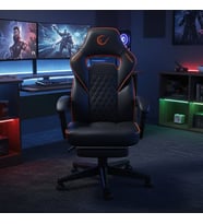 Rampage Lumos Terletmez Kumaş Ayak Destekli Siyah/Turuncu Oyuncu Koltuğu - KL-R12