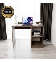 MATİLDA Çalışma masası raflı kapaksız modern tasarım (Gri)