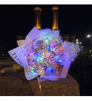 KELEBEK çiçek - mini aynalı - ayıcıklı ışıklı kelebek çiçek - led ışıklı kelebek buket - kelebek buket - ayıcıklı çiçek - Mini aynalı (Pembe - Gül Kurusu - Lila - Beyaz) 888