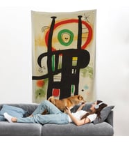 Joan Miro - Büyük Bilgisayar Duvar Örtüsü-7350