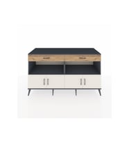 Kronos Konsol 2 Raflı 2 Çekmeceli 4 Kapaklı 176x59x99 Antrasit-Aytaşı/Çam