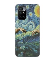 Redmi 10 2022 Uyumlu Sanatsal Vintage Desenli Şeffaf Telefon Kılıfı