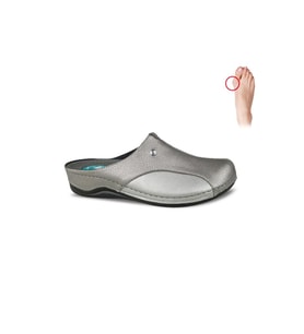 Ceyo 9946-24 Topk Jelli Kemik Çıkıntı Destekli Kadın Terlik Platin 36-40