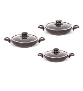 FMS G5001 6 Parça Granit Omlet Set Siyah