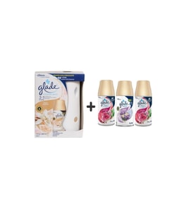 Glade Otomatik Sprey + Ipeksi Vanilya + Meyve & Çiçek Buketi X Lavanta Ferahlığı X Meyve & Çiçek Buketi = 3 X 269 Ml