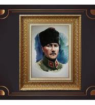 ÖZEL SERİ ALTIN VARAKLI ATATÜRK TABLO S974