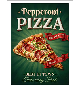 Pepperoni Pizza En İyi Kasaba Dekoratif Kanvas - Mdf Ahşap Tablo