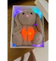 nefes alan peluş tavşan uyku arkadaşı led ışıklı özel kutulu (Kahverengi)