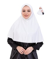 Hazır Başörtüsü Pratik İslami Giyim Penye Peçeli Türban Namaz İçin Yumuşak Eşarp