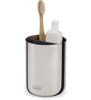 Joseph Joseph Easystore - Lüks Paslanmaz Çelik Diş Fırçası Tutucu Caddy Banyo Depolama, Standart Çel