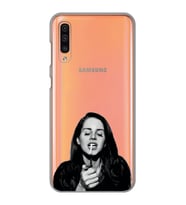 Samsung Galaxy A70 Uyumlu Lana Del Rey Desenli Şeffaf Telefon Kılıfı