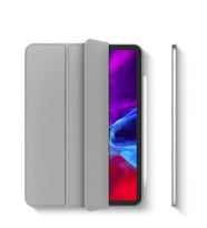 Apple iPad 9.7 2018 Fuchsia Smart Cover Standlı 1-1 Kılıf (Gri)