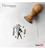 Kadın Kişiye Özel Kitap Damgası Kitap Mührü Kaşe Kitap Mühür Özel Damga 468