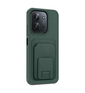Xiaomi Redmi 15C Kılıf Kartlıklı TPU Zore Bikart Kapak (Koyu Yeşil)