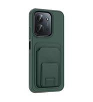 Xiaomi Redmi 15C Kılıf Kartlıklı TPU Zore Bikart Kapak (Koyu Yeşil)