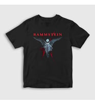 Presmono Unisex Çocuk Siyah Angel Rammstein T-Shirt 104947tt