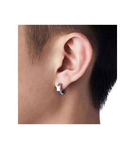 Gümüş Renk Unisex Orta Boy Klasik Halka Küpe 1,2 cm