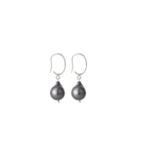Rylee 925 Ayar Gümüş Siyah İnci Küpe