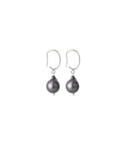 Rylee 925 Ayar Gümüş Siyah İnci Küpe