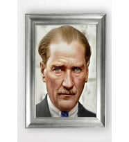 Gümüş Çerçeveli Atatürk Tablo cv1026