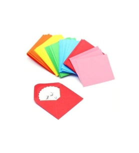 Doğan Dogan 7x9cm Karışık 10 Renkli Zarf - 10'lu Paket