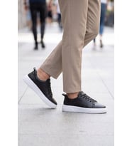 Ayakmod Kahve Hakiki Deri Bağcıklı Kalın Rahat Tabanlı Erkek Casual Ayakkabı Sneaker 272303