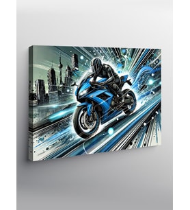 Kanvas Tablo Hızlı Motosiklet Yarışı