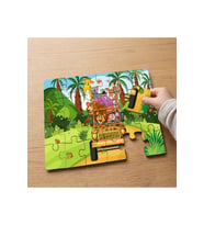 Afrikada Safari Tasarımlı 24 Parça Ahşap Çocuk Puzzle MPK0993