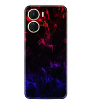 Vivo Y16 Kılıf Silikon Desen Özel Seri Blue Red Fire 1637
