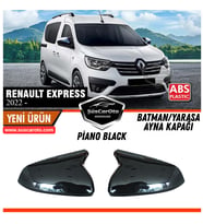 Renault Express 2022 Sonrası Uyumlu Batman Yarasa Ayna Kapağı Piano Black ABS Plastik Sağ Sol Takım