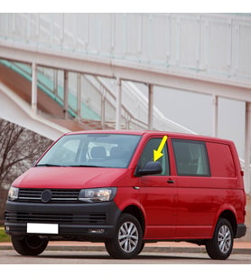 VW Transporter T6 2016-2019 Sol Dış Ayna Üst Kapağı Siyah 7E1857527F
