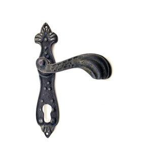 Antika Tarz Dekoratif Pirinç Mevlana Oda Kapı Kolu - 228x48 mm, Oksit