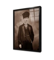 Atatürk Çerçeveli Cam Tablo