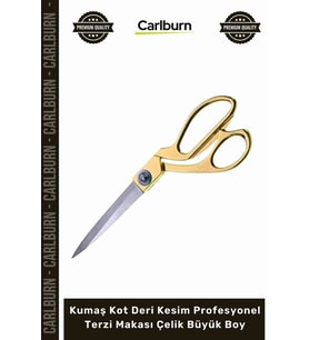Özel Üretim Sert Çelik Altın Orijinal Kumaş Kot Deri Kesim Profesyonel Terzi Makası Çelik Büyük Boy