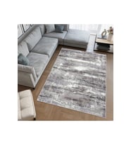 Rovigo Home Dijital Baskı Yıkanabilir Kaymaz Taban Salon Halısı RVG0483 (Gri)