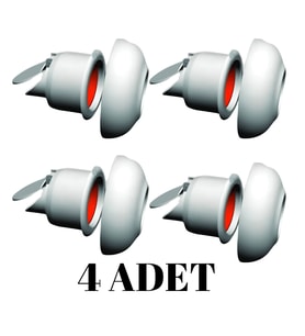 4 Adet Koku Yok! Çekvalfli Adaptör Conta Lavabo Gideri Koku Önleyici