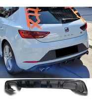 Seat Leon Mk3 Fr Çakarlı Difüzör Difizör Plastik Parlak Siyah Sol Çift 2012-2016 Arka-difizör-bodykit-ek
